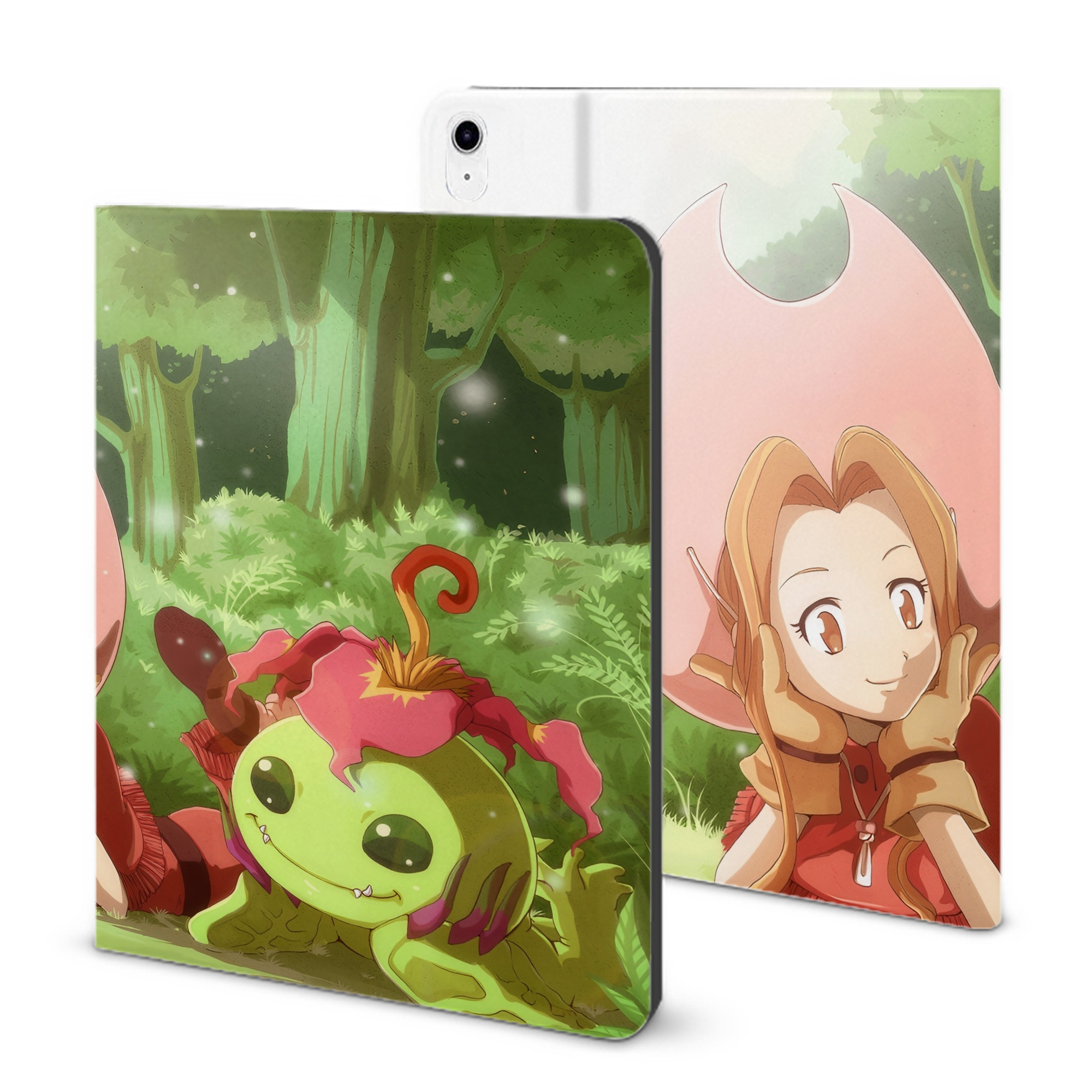 （画像用） Digimon デジタルモンスター/デジモン IPad ケース ブック型 PUレザー TPU 耐衝撃 軽量 薄型 ペン収納なし 全面保護 IPad 各モデル対応